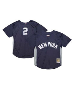 �~�b�`�F��&�l�X �����Y �g�b�v�X �V���c �W���[�W�[ Mitchell & Ness Men's Derek Jeter Navy New York Yankees Cooperstown Collection Batting Practice Jersey Navy �l�C�r�[
