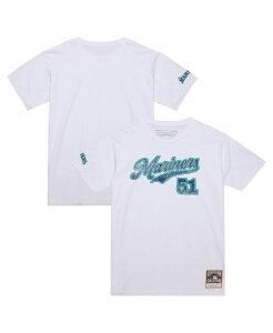 �~�b�`�F��&�l�X �����Y �g�b�v�X T�V���c Mitchell & Ness Men's Ichiro Suzuki White Seattle Mariners Cooperstown Collection Player T-Shirt White �z���C�g