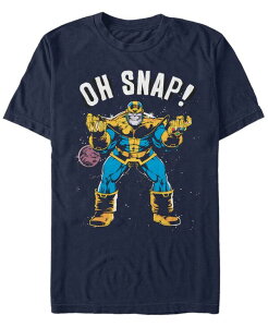 �t�B�t�X�T�� �����Y �g�b�v�X T�V���c Fifth Sun Marvel Men's Comicollection Thanos Oh Snap Short Sleeve T-Shirt Navy �l�C�r�[