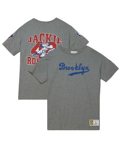 �~�b�`�F��&�l�X �����Y �g�b�v�X T�V���c Mitchell & Ness Men's Jackie Robinson Gray Brooklyn Dodgers Cooperstown Collection Legends T-shirt Gray �O���[
