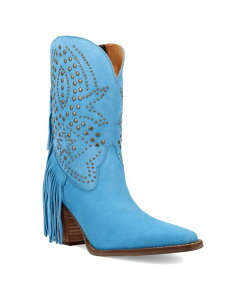 �f�B���S ���f�B�[�X �V���[�Y �u�[�c�E���C���u�[�c �X�G�[�h ���U�[ Dingo Women'star Power Suede Leather Bootie Blue �u���[
