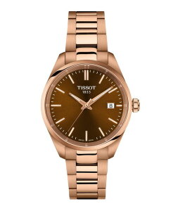 �e�B�\�b�g ���f�B�[�X �A�N�Z�T���[ �r���v T�V���c Tissot Unisex Rose Gold Stainlessteel Bracelet Watch 34mm Brown �u���E��