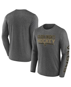 �t�@�i�e�B�N�X �����Y �g�b�v�X T�V���c Fanatics Men's Heather Charcoal Vegas Golden Knightsweep Iconic Synthetic Long Sleeve T-Shirt Heather Charcoal �`���R�[��