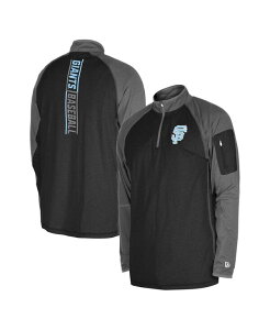 �j���[�G�� �����Y �g�b�v�X �V���c New Era Men's Black San Francisco Giants Father's Day Raglan Quarter-Zip Top Black �u���b�N