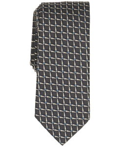 �A���t�@�j �����Y �A�N�Z�T���[ �l�N�^�C Alfani Men's Check Pattern Slim Tie Taupe/Gray �O���[