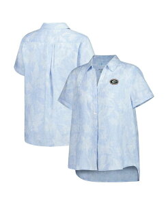 �g�b�~�[�o�n�} �����Y �g�b�v�X �V���c Tommy Bahama Men's and Women's Light Blue Georgia Bulldogs Legacy Leaves Camp Button-Up Shirt Light Blue �u���[