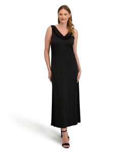 �����h���[�o�C�V�F���[�V�[�K�� ���f�B�[�X �g�b�v�X �����s�[�X �m�[�X���[�u Laundry by Shelli Segal Women's Roxanne Sleeveless Low Cowl Dress Black onyx �u���b�N