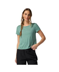 �o�b�N�J���g���[ ���f�B�[�X �g�b�v�X �V���c ���� Backcountry Women's Destination Crew Top Short-Sleeve Performance Tops Oil blue �u���[