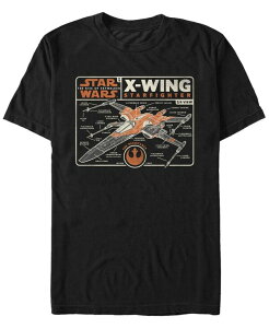�t�B�t�X�T�� �����Y �g�b�v�X T�V���c �v�����g Fifth Sun Star Wars Men's Rise of Skywalker X-Wing Star Fighter Blueprint-shirt Black �u���b�N