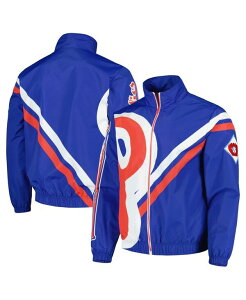 �~�b�`�F��&�l�X �����Y �A�E�^�[ �W���P�b�g�E�u���]�� ���S Mitchell & Ness Men's Royal Philadelphia Phillies Exploded Logo Warm Up Full-Zip Jacket Royal