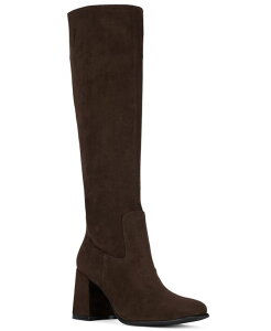 �W�F�t���[ �L�����x�� ���f�B�[�X �V���[�Y �u�[�c�E���C���u�[�c �q�[�� Jeffrey Campbell Women's Hotlava Knee-High Block-Heel Boots Dark Brown Suede �u���E��