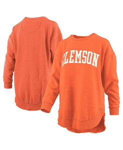 �v���X�{�b�N�X ���f�B�[�X �A�E�^�[ �p�[�J�[�E�X�E�F�b�g ���B���e�[�W �V���c �t���[�X Pressbox Women's Orange Clemson Tigers Mlange Poncho Vintage Fleece Long Sleeve Pullover Sweatshirt Orange �I�����W