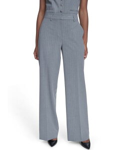 �J���o���N���C�� ���f�B�[�X �{�g���X �J�W���A���p���c Calvin Klein Women's Pinstripe Mid-Rise Pants Heather Charcoal/cream �N���[��