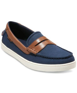 R[n[ Y V[Y Xb|E[t@[ Cole Haan Men's Nantucket Slip-On Penny Loafers Navy Blazer Canvas/ch British Tan/ivory AC{[