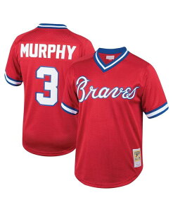 �~�b�`�F��&�l�X �����Y �g�b�v�X �V���c ���b�V�� �W���[�W�[ Mitchell & Ness Men's Dale Murphy Red Atlanta Braves Cooperstown Collection Mesh Batting Practice Jersey Red ���b�h