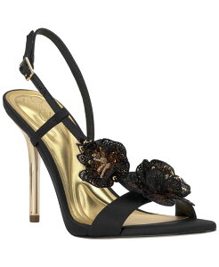 �W�F�V�J�V���v�\�� ���f�B�[�X �V���[�Y �T���_�� �X�p���R�[�� Jessica Simpson Women's Nivory Sequin Flowerstiletto Sandals Black Satin �u���b�N