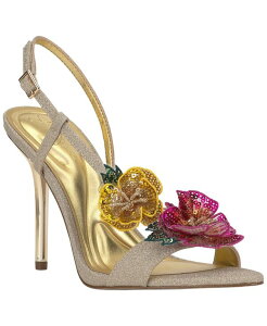 �W�F�V�J�V���v�\�� ���f�B�[�X �V���[�Y �T���_�� �X�p���R�[�� Jessica Simpson Women's Nivory Sequin Flowerstiletto Sandals Gold Glitter �S�[���h