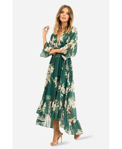 ���~�L�� ���f�B�[�X �g�b�v�X �����s�[�X Yumi Women'sleeve Dress Green �O���[��