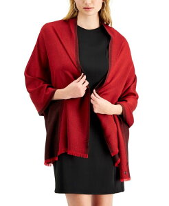 �J���o���N���C�� ���f�B�[�X �A�N�Z�T���[ �}�t���[�E�X�g�[���E�X�J�[�t Calvin Klein Women's Lightweight Metallic Evening Wrap Rouge Red ���b�h