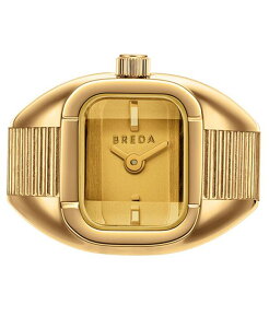 �u���_ ���f�B�[�X �A�N�Z�T���[ �r���v BREDA Women's 'Nocturne' Gold Expandable Ring Watch 16mm DeepGold/Amber �A���o�[