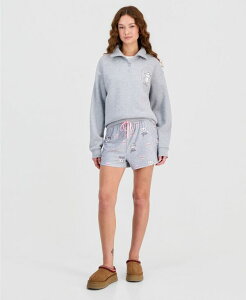 �f�B�Y�j�[ ���f�B�[�X �{�g���X �n�[�t�p���c�E�V���[�c �V���[�g�p���c �W���[�W�[ Disney Juniors' Marie Valentine's Day Brushed Jersey Lounge Shorts Lt Heather Grey �O���[