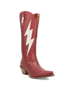 �f�B���S ���f�B�[�X �V���[�Y �u�[�c�E���C���u�[�c ���U�[ Dingo Women's Thunderbolt Leather Boot Red ���b�h