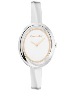 �J���o���N���C�� ���f�B�[�X �A�N�Z�T���[ �r���v T�V���c Calvin Klein Women Twisted Bezel Silver Stainlessteel Bracelet Watch 24mm Silver �V���o�[