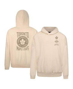 ���x���E�F�A �����Y �A�E�^�[ �p�[�J�[�E�X�E�F�b�g LevelWear Men's Cream Toronto Mapleaf �f s Contact Stampullover Hoodie Cream �N���[��