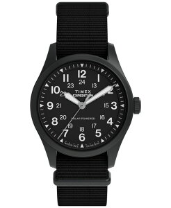 �^�C���b�N�X �����Y �A�N�Z�T���[ �r���v Timex Men's Quartz Analog Black Fabric Watch 36mm Black �u���b�N
