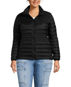 �����Y�G���h ���f�B�[�X �A�E�^�[ �W���P�b�g�E�u���]�� �v���X�T�C�Y �_�E�� Lands' End Plusize Wanderweight Packable Down Jacket Black �u���b�N