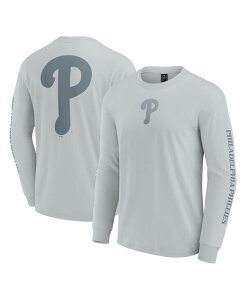 �t�@�i�e�B�N�X �����Y �g�b�v�X T�V���c Fanatics Men's Gray Philadelphia Phillies Elementstrive Long Sleeve T-Shirt Gray �O���[