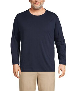�����Y�G���h �����Y �g�b�v�X T�V���c �g�[�� Lands' End Big & Tallong Sleeve Supima Tee Radiant navy �l�C�r�[