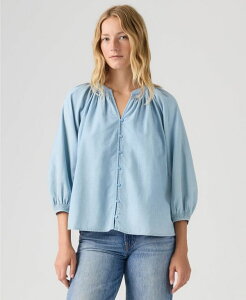 ���[�o�C�X ���f�B�[�X �g�b�v�X �V���c V�l�b�N �u���E�X Levi's Women's Phoebe V-Neck Blouse Soft Current