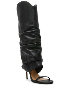 �X�e�B�[�u �}�f�� ���f�B�[�X �V���[�Y �p���v�X �u�[�c �q�[�� Steve Madden Women's Ravine Cuffed Knee High Stiletto Heel Boots Black �u���b�N