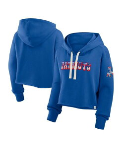 �t�@�i�e�B�N�X ���f�B�[�X �A�E�^�[ �p�[�J�[�E�X�E�F�b�g �N���b�v�h Fanatics Women's Royal New England Patriots Oversized Hometown Heritage Cropped Hoodie Royal