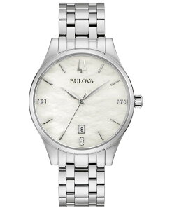 �u���o ���f�B�[�X �A�N�Z�T���[ �r���v T�V���c Bulova Women's Classic Diamond-Accent Stainlessteel Bracelet Watch 36mm Steel