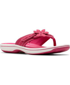 �N���[�N�X ���f�B�[�X �V���[�Y �T���_�� Clarks Women's Cloudsteppers Breeze Opal Flip-Flops Raspberry