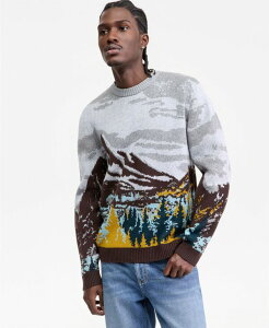 �T���X�g�[�� �����Y �A�E�^�[ �j�b�g�E�Z�[�^�[ Sun + Stone Men'scenic Mountain Sweater Gray/Brown �O���[