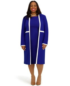 �J�X�p�[�� ���f�B�[�X �A�E�^�[ �W���P�b�g�E�u���]�� �v���X�T�C�Y Kasper Women's Framed Waist Seam Open Topper Jacket Regular & Plus Royal Signature