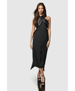 �R�[�X�g ���f�B�[�X �g�b�v�X �����s�[�X �~�f�B Coast Women's Cross Over Front Bow Back Midi Dress Black �u���b�N