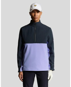 ���C���A���h�X�R�b�g �����Y �A�E�^�[ �W���P�b�g�E�u���]�� �n�[�t�W�b�v Lyle & Scott Men's Golf Half Zip Windjammer Jacket Moonlight/ dark navy �l�C�r�[