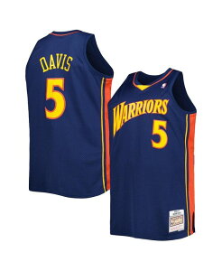 �~�b�`�F��&�l�X �����Y �g�b�v�X �V���c �g�[�� �W���[�W�[ Mitchell & Ness Men's Baron Davis Navy Golden State Warriors Big and Tall Hardwood Classics 2006-07 Swingman Jersey Navy �l�C�r�[