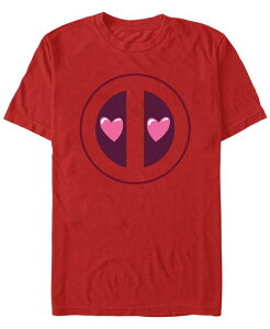 �t�B�t�X�T�� �����Y �g�b�v�X T�V���c Fifth Sun Men's Deadpool Heart Eyeshort Sleeve T-Shirt Red ���b�h