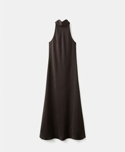 �}���S ���f�B�[�X �g�b�v�X �����s�[�X �T�e�� MANGO Women's Creased Effect Satin Dress Chocolate �`���R���[�g