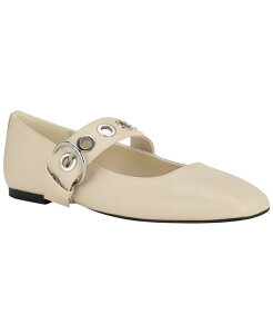 �i�C���E�F�X�g ���f�B�[�X �V���[�Y �p���v�X Nine West Women's Kebba Mary Jane Square Toe Flats Ivory �A�C�{���[