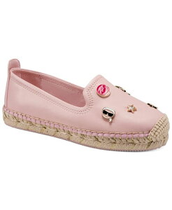 �J�[�� ���K�[�t�F���h ���f�B�[�X �V���[�Y �p���v�X KARLAGERFELD PARIS Women's Michaela Espadrille Flats Light Blush �u���b�V��