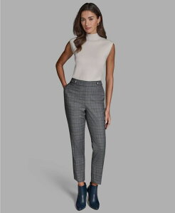 �r�[�V�r�[�W�[ ���f�B�[�X �{�g���X �J�W���A���p���c BCBG Women's Plaid High-Rise Straight Pants Cote Dazur Multi �}���`�J���[