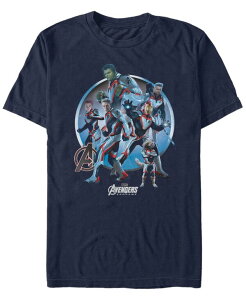 �t�B�t�X�T�� �����Y �g�b�v�X T�V���c Fifth Sun Marvel Men's Avengers Endgame New Suits Unite Short Sleeve T-Shirt Navy �l�C�r�[