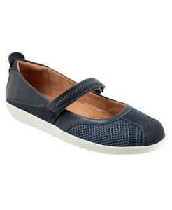�\�t�g�E�H�[�N ���f�B�[�X �V���[�Y �p���v�X SoftWalk Dayton Flat Navy suede �l�C�r�[