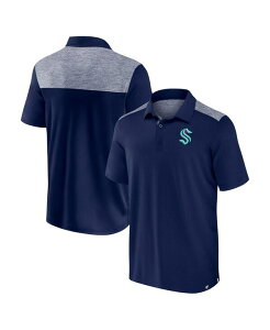 �t�@�i�e�B�N�X �����Y �g�b�v�X �|���V���c Fanatics Men's Navy Seattle Kraken Iconic Brushed Blocked Polo Shirt Navy �l�C�r�[